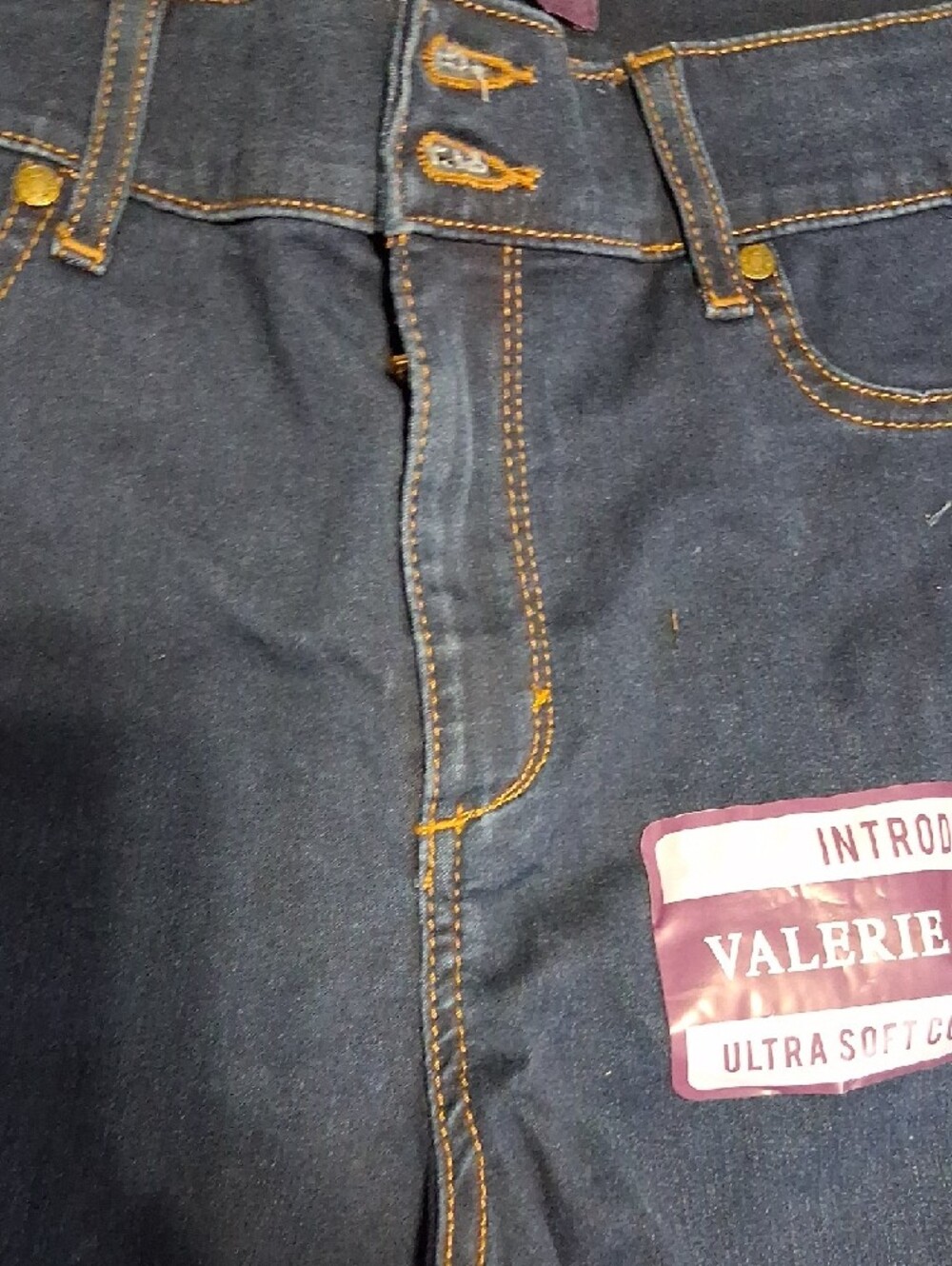 Gloria Vanderbilt Dark Blue Denim Valerie Skimmer Capri Shorts - Picture 5 of 5